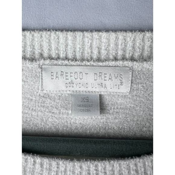 BAREFOOT DREAMS Cozychic Ultra Lite White Nylon Sweater top Casual Comfort XS - Picture 3 of 4